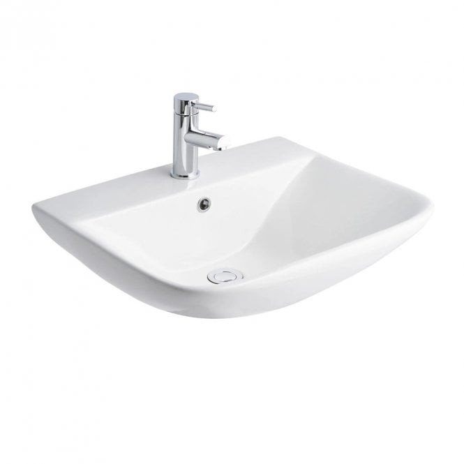 Kartell Primo 550mm Square 1 Tap Hole Pedestal Basin