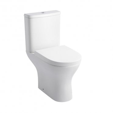 Primo Round Rimless Short Projection Close Coupled Toilet & Soft Close Seat