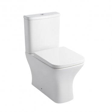 Primo Square Rimless Close to Wall Close Coupled Toilet & Soft Close Seat