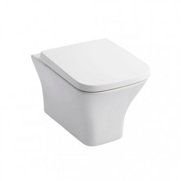 Primo Square Rimless Wall Hung Toilet Pan & Soft Close Seat