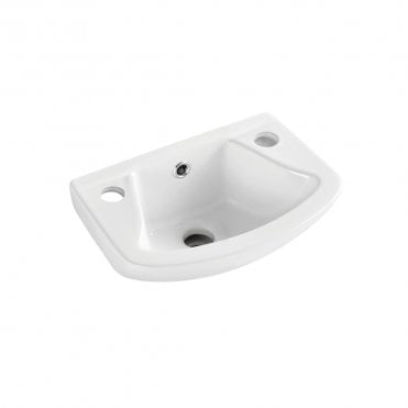 Proton 355mm 2 Tap Hole Wall Mounted Cloakroom Basin