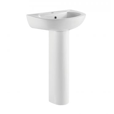 Proton 485mm 1 Tap Hole Basin & Full Pedestal