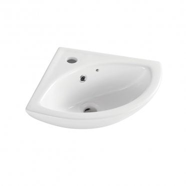 Proton 520mm 1 Tap Hole Wall Mounted Corner Basin 