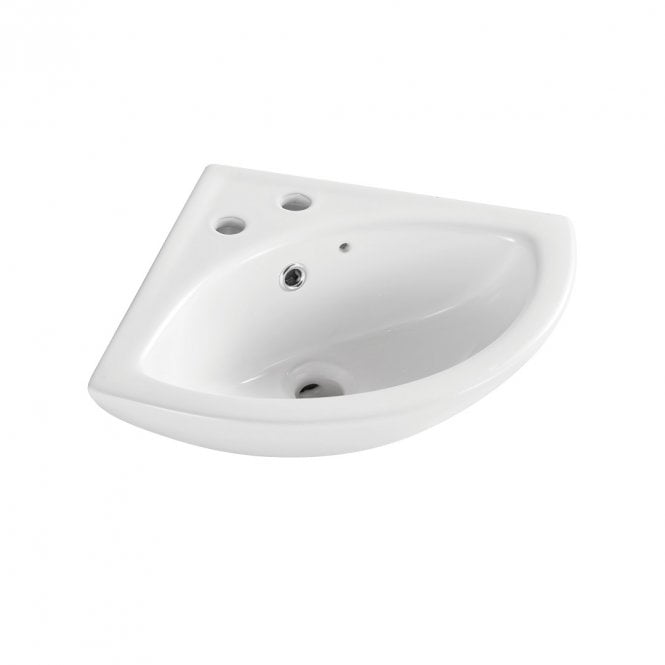 Kartell Proton 520mm 2 Tap Hole Wall Mounted Corner Basin