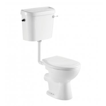 Proton Low Level Toilet with Side Feed Cistern & Seat