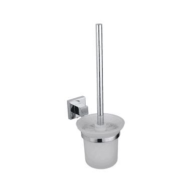 Pure Chrome Square Toilet Brush & Holder