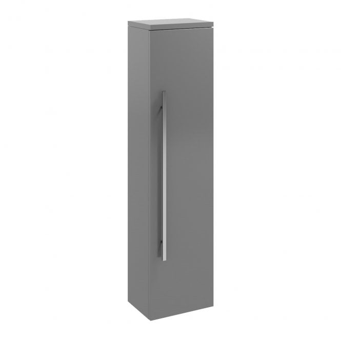 Kartell Purity 355mm x 1400mm Wall Mounted Tall Storage Unit Storm Grey Gloss