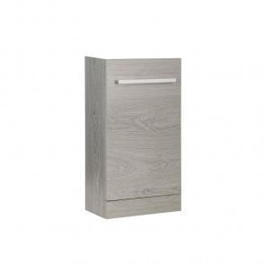 Purity 410mm Floor Standing Cloakroom Unit Silver Oak