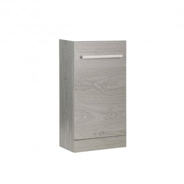 Purity 410mm Floor Standing Cloakroom Unit Silver Oak