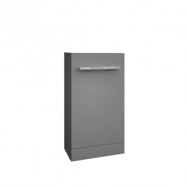 Purity 410mm Floor Standing Cloakroom Unit Storm Grey Gloss