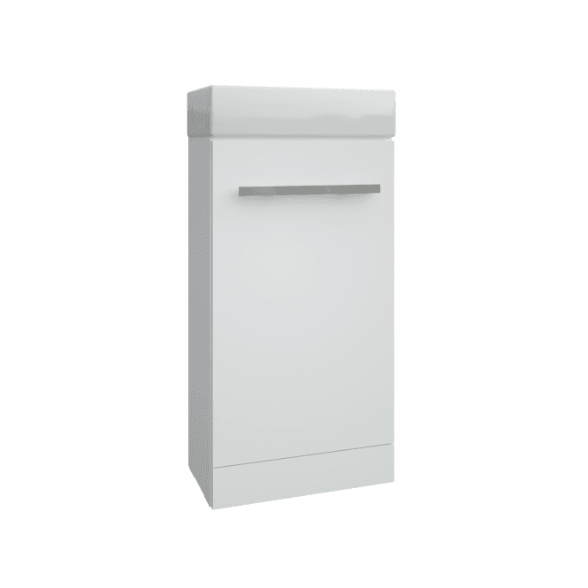 Kartell Purity 410mm White Gloss Floor Standing Cloakroom Unit & Basin