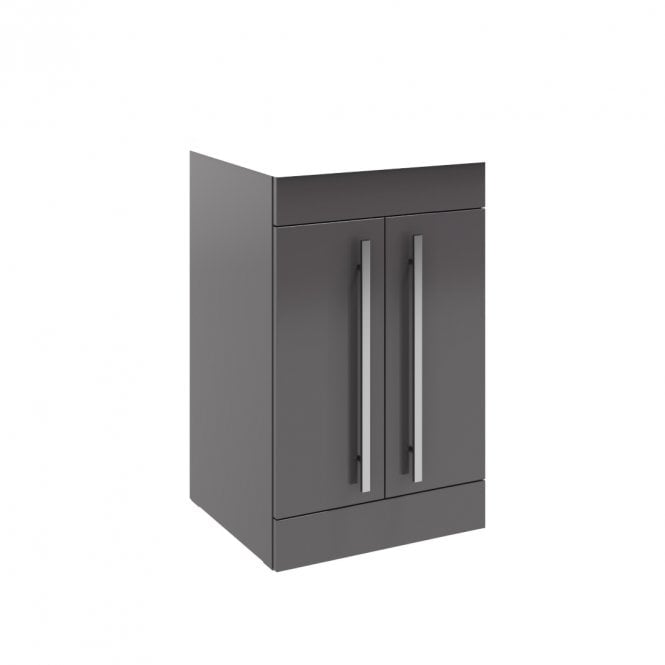 Kartell Purity 500mm 2 Door Floor Standing Unit Storm Grey Gloss