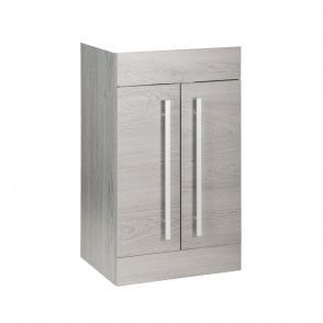 Purity 500mm 2 Door Floor Standing Unit Storm Silver Oak