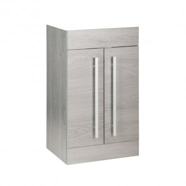 Purity 500mm 2 Door Floor Standing Unit Storm Silver Oak