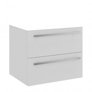 Purity 600mm 2 Drawer Wall Mounted Unit White Gloss