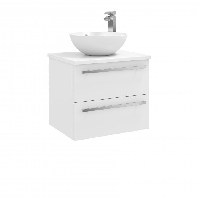 Kartell Purity 600mm White Gloss 2 Drawer Wall Mounted Unit & Sit On Bowl