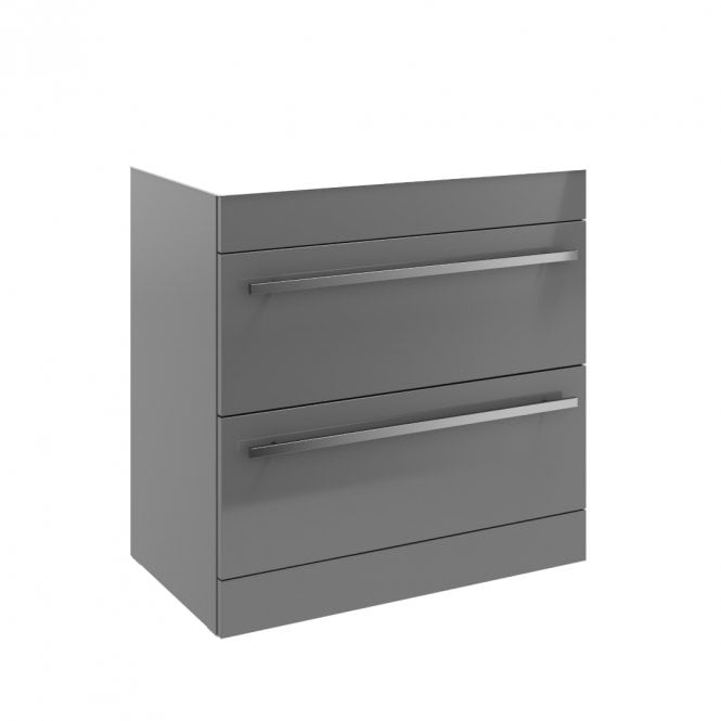 Kartell Purity 800mm 2 Drawer Floor Standing Unit Storm Grey Gloss