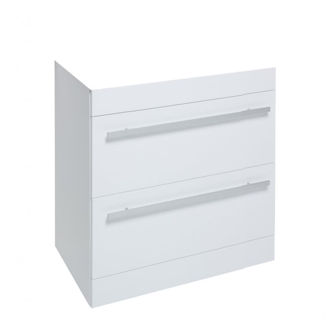 Kartell Purity 800mm 2 Drawer Floor Standing Unit White Gloss