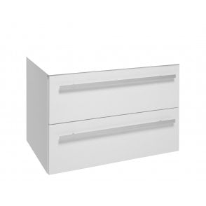 Purity 800mm 2 Drawer Wall Mounted Unit White Gloss