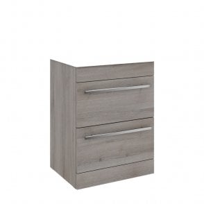 Purity/Matrix 600mm 2 Drawer Floor Standing Unit Silver Oak