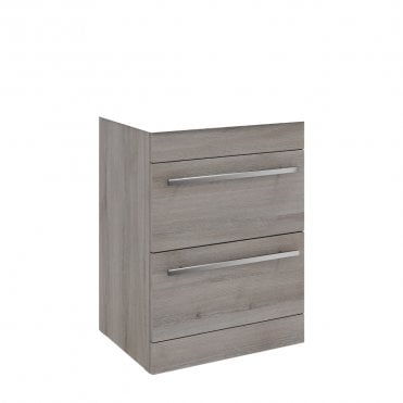Purity/Matrix 600mm 2 Drawer Floor Standing Unit Silver Oak