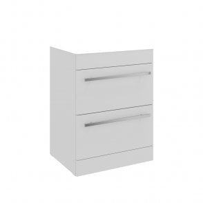 Purity/Matrix 600mm 2 Drawer Floor Standing Unit White Gloss