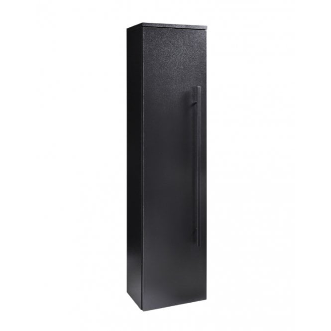 Kartell Purity Nero 355mm x 1400mm Wall Mounted Tall Storage Unit Matt Black - Black Handle