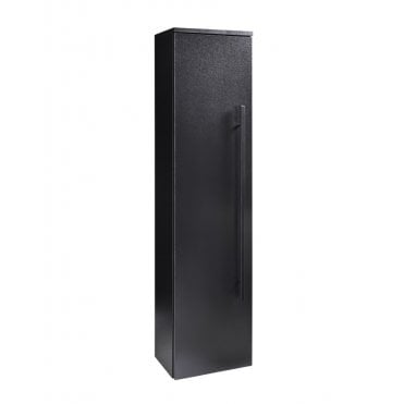 Purity Nero 355mm x 1400mm Wall Mounted Tall Storage Unit Matt Black - Black Handle
