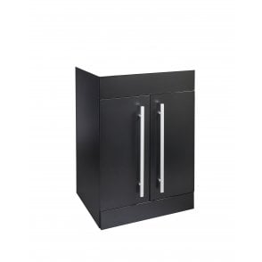 Purity Nero 600mm 2 Door Floor Standing Unit Only - Matt Black