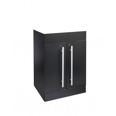 Purity Nero 600mm 2 Door Floor Standing Unit Only - Matt Black