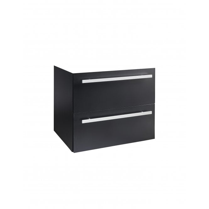 Kartell Purity Nero 600mm 2 Drawer Wall Mounted Unit Only - Matt Black