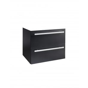 Purity Nero 600mm 2 Drawer Wall Mounted Unit Only - Matt Black