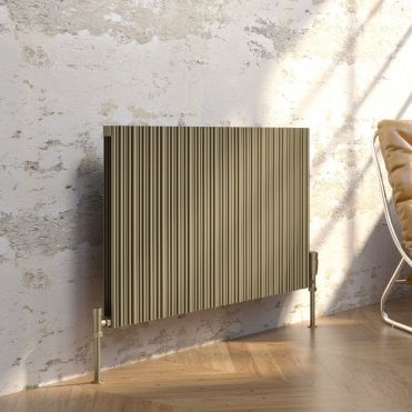 Quebec Matt Bronze Horizontal Single Aluminium Modern Radiator