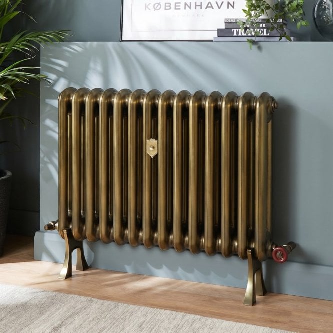 Kartell Regal Antique Brass Modern Cast Style Radiator
