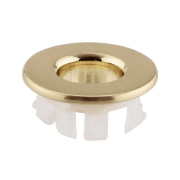 Round Basin Overflow Cover Trim - Brushed Brass