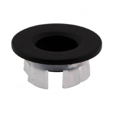 Round Basin Overflow Cover Trim - Matt Black