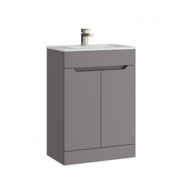 Urban 500mm Slate Grey 2 Door Floor Standing Vanity Unit & Basin