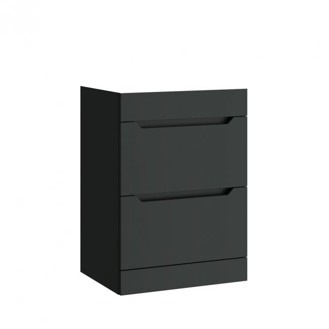 Kartell Urban 600mm Matt Anthracite 2 Drawer Floor Standing Unit Only