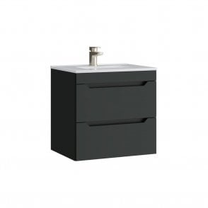 Urban 600mm Matt Anthracite 2 Drawer Wall Mounted Unit Only