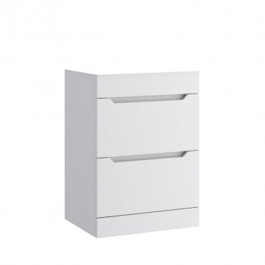 Urban 600mm Matt White 2 Drawer Floor Standing Unit Only