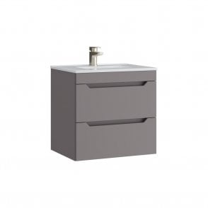 Urban 600mm Slate Grey 2 Drawer Wall Mounted Unit Only