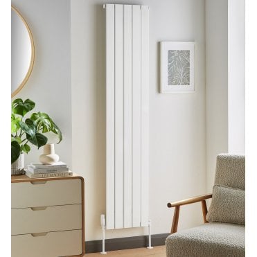 Victoria White Vertical Double Aluminium Flat Panel Radiator