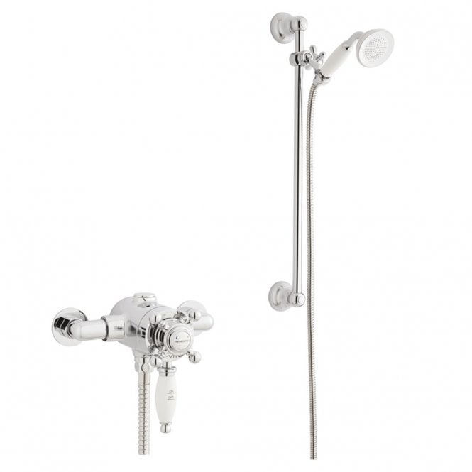 Kartell Viktory Chrome Exposed Thermostatic Shower Valve with Adjustable Slide Rail Kit