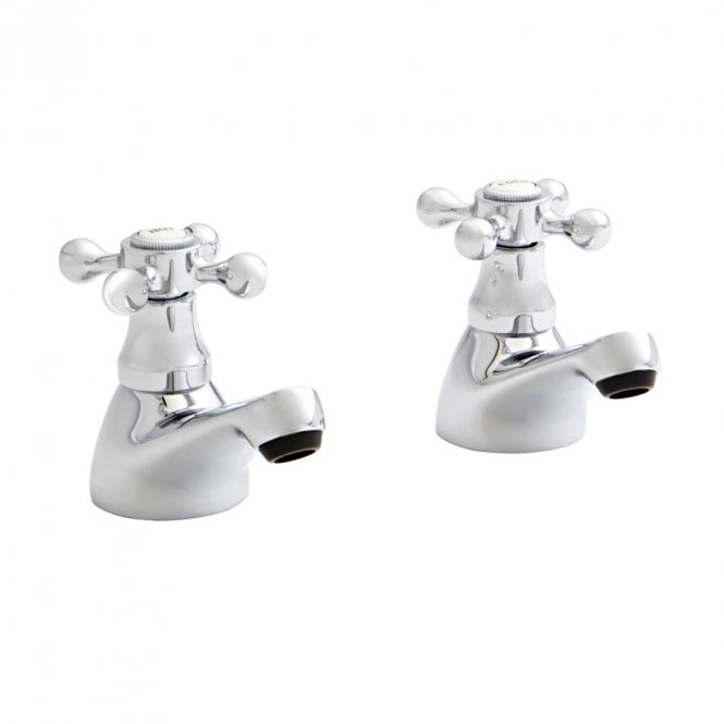 Kartell Viktory Pair Bath Pillar Taps Polished Chrome