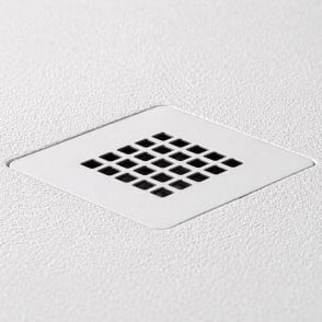 White 125mm x 125mm Waste Cover for Naturals Shower Trays