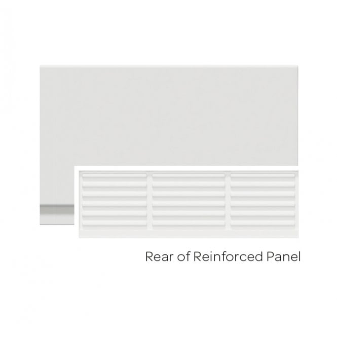 Kartell White 700mm Sonic Reinforced Bath End Panel