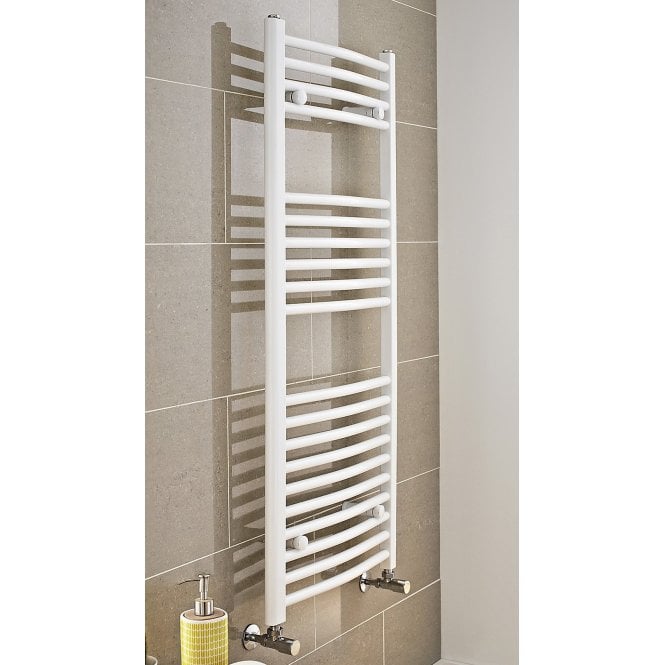 Kartell White Gloss 1600mm x 500mm Straight Heated Towel Rail