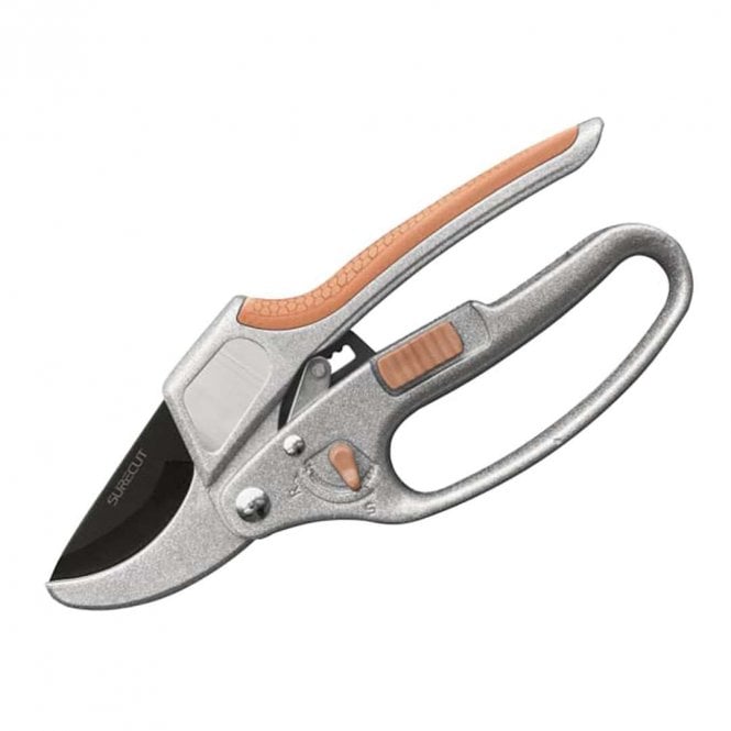 Kent & Stowe Surecut Hardwood Anvil Ratchet Secateurs