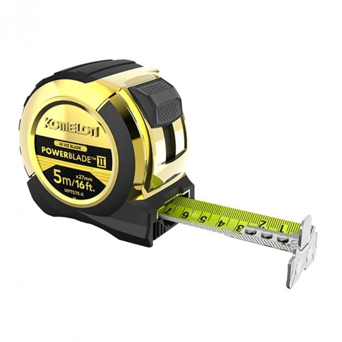 KOMELON 5m/16ft Gold PowerBlade II Pocket Tape