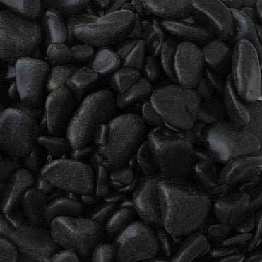 20KG 15-30mm Ebony Black Pebbles